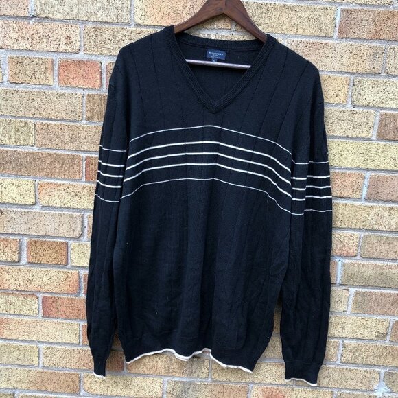 Vintage Merino Wool Burberry Sweater XL Black - Picture 1 of 6